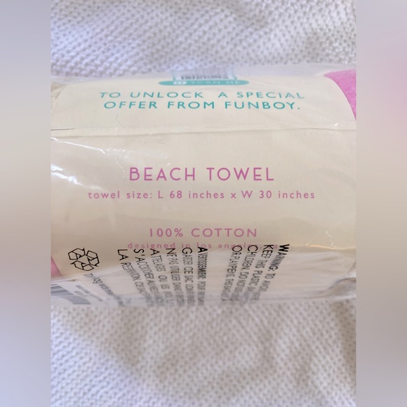 New Funboy Poolside Leisure Club Beach Towel - Picture 5 of 6